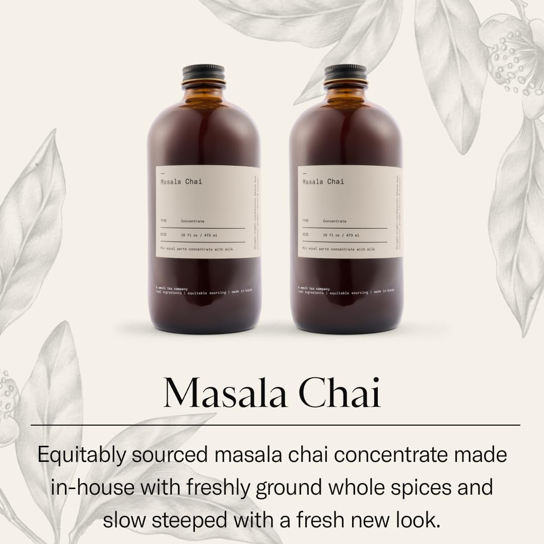 Dona Chai Dona Original Masala Chai Concentrate, Small-Batch, Single-Origin Spices, Hot or Iced Chai, 16 Fl Ounce Bottles