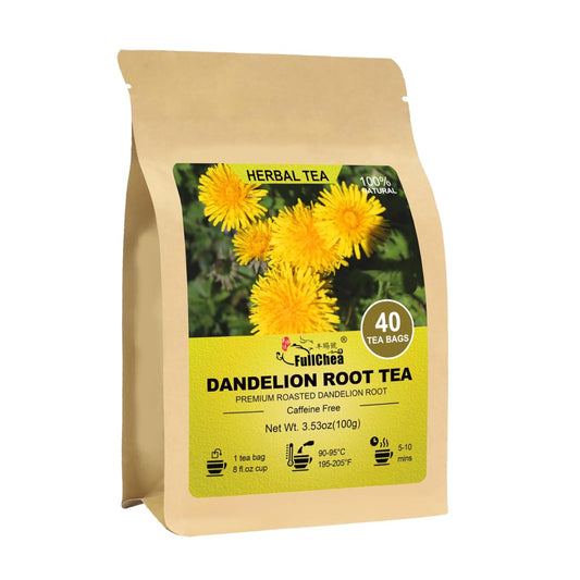 FullChea - Dandelion Root Tea Bags, 40 Count, Roasted Root Tea