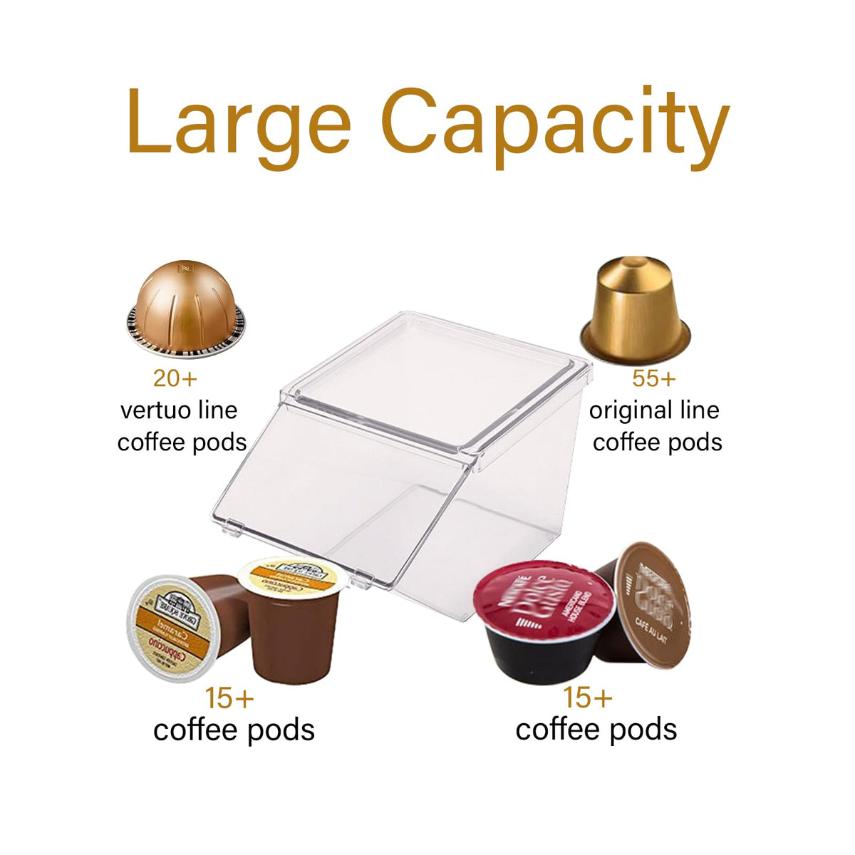 LLGWGL Front Opening Stackable Tea Bag Organizer, 4 Pack