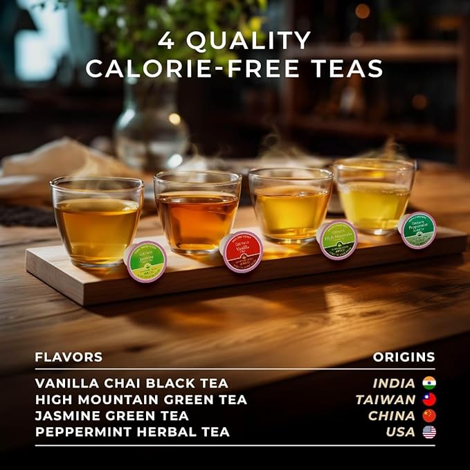 Gya Tea Co Evening Calm Tea Pod Collection Gift Set (60 Count) - Different Flavors Assorted Variety Pack