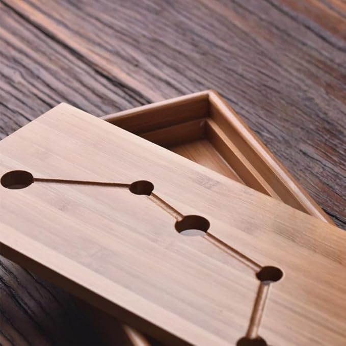 Bamboo Kung Fu Tea Tray with Water Storage Function, Suitable for Multiple scenarios Living Room Balcony Chinese Style 11x4.6x1.38 inches Home