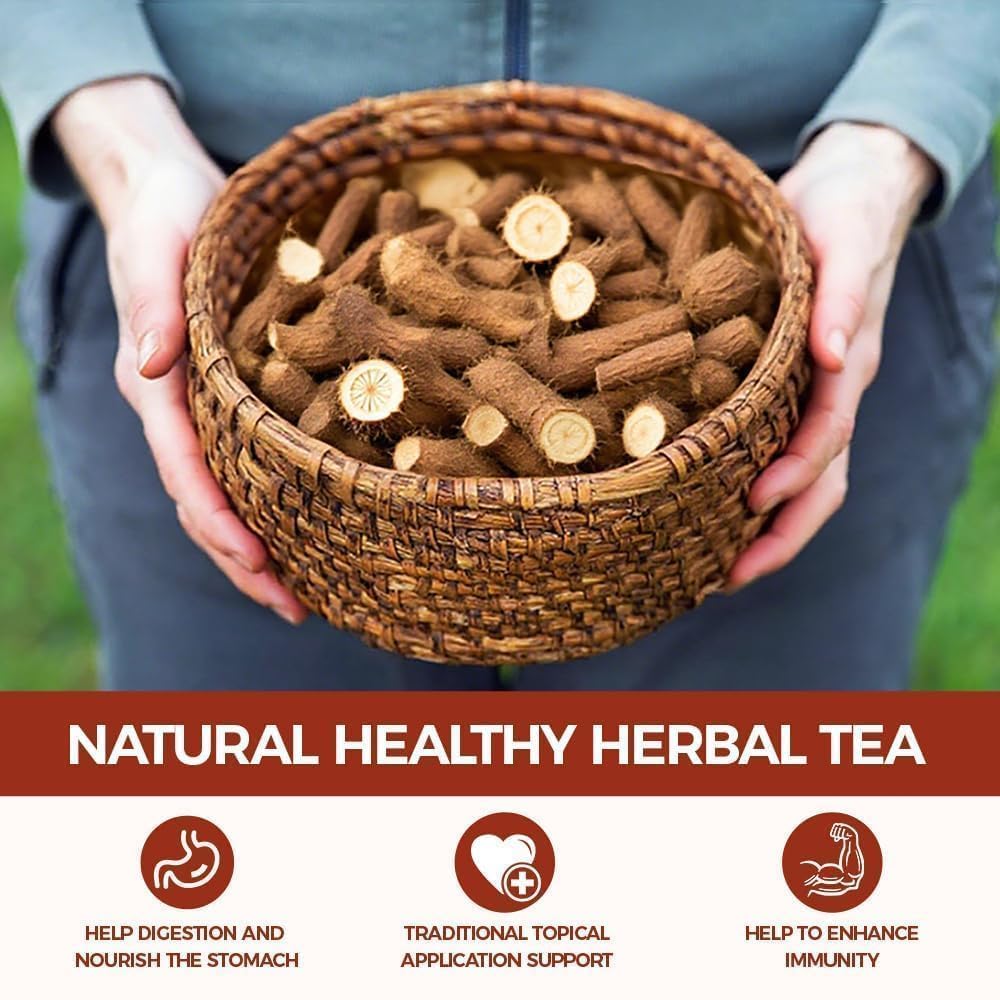 WOTIHA 75 Count Premium Burdock Root Tea Bags - 100% Natural, Supports Liver Health &amp; Detox, Eases Digestion, Non-GMO Caffeine-Free, Additive-Free, Sugar-Free, Vegan.