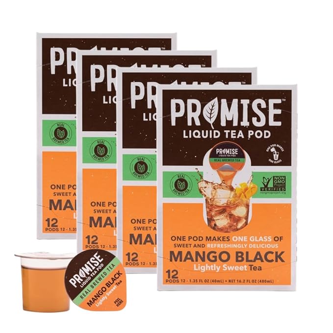 Promise Tea by Java House - Cold-Brewed Tea Concentrate Pods - Ethically Sourced - Mango Black Light