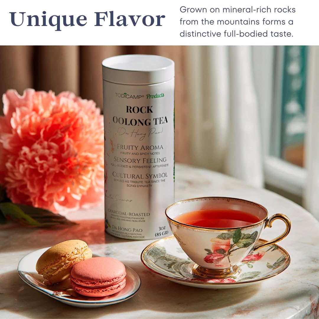 Da Hong Pao Oolong Tea Loose Leaf – Authentic Wuyi Rock Oolong Tea from China – Premium Roasted Chinese Tea – Loose Leaf Tea – Traditional High Mountain Oolong