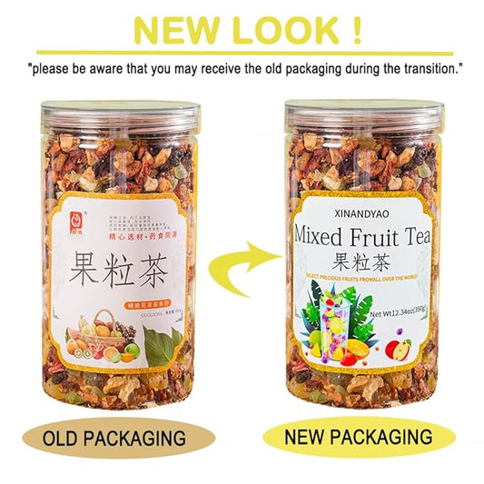 Mixed Fruit Cold Or Hot Brew Tea12.34oz/350g, DIY Dried Fruit Drinks Tea Loose Lea,Dried Fruit Tea Infusions,Eat and Drink Sampler