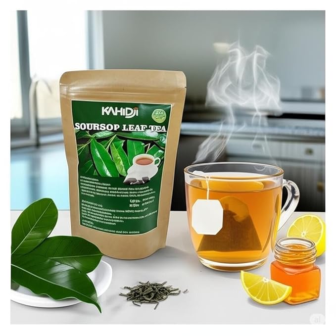 Premium Soursop Graviola Guanabana Leaf Tea Bags, 100% Natural and Pure from Soursop Leaves, Handmade, Made With Natural Materials- 30 Tea Bags