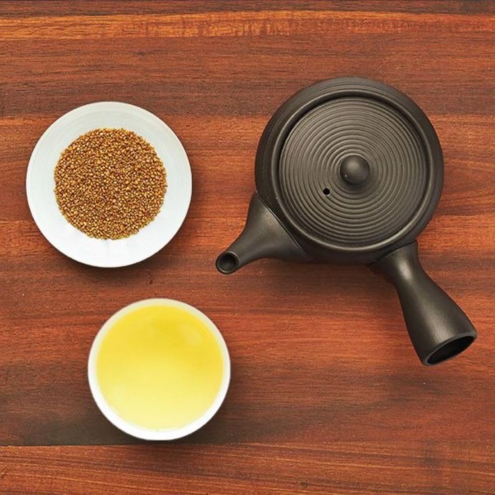 Senbird Caffeine-Free Buckwheat Loose Tea - Sobacha Aiji (4.2oz/120g) | Hokkaido roasted buckwheat tea with nutty aroma; caffeine-free and naturally gluten-free.