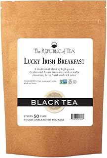 The Republic of Tea – Lucky Irish Breakfast Black Tea Bags, Naturally Caffeinated, 50 Servings