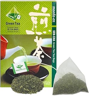 MAEDA-EN Premium Green Tea 10 Tea Bags Japanese Origin Green Tea Leaves Individually Wrapped Teabags (1pk, Sen-cha Green Tea)