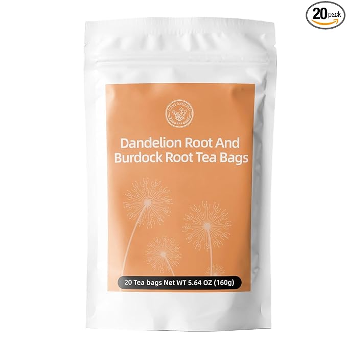 Hanfangling Roasted Dandelion Burdock Root Herbal Tea-Detoxifying,Supports Gentle Liver/Kidney/Intestinal Caffeine-Free Coffee Alternative