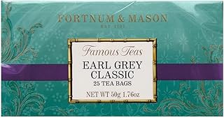 Fortnum and Mason British Tea. Earl Grey Classic 25 Count Tea Bags (1 Pack) USA
