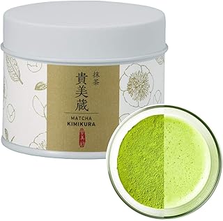 Ceremonial Matcha Green Tea Powder Kimikura Japan-wide Blend [30g/1oz tin] from JAPAN | Japanese Tea KIMIKURA