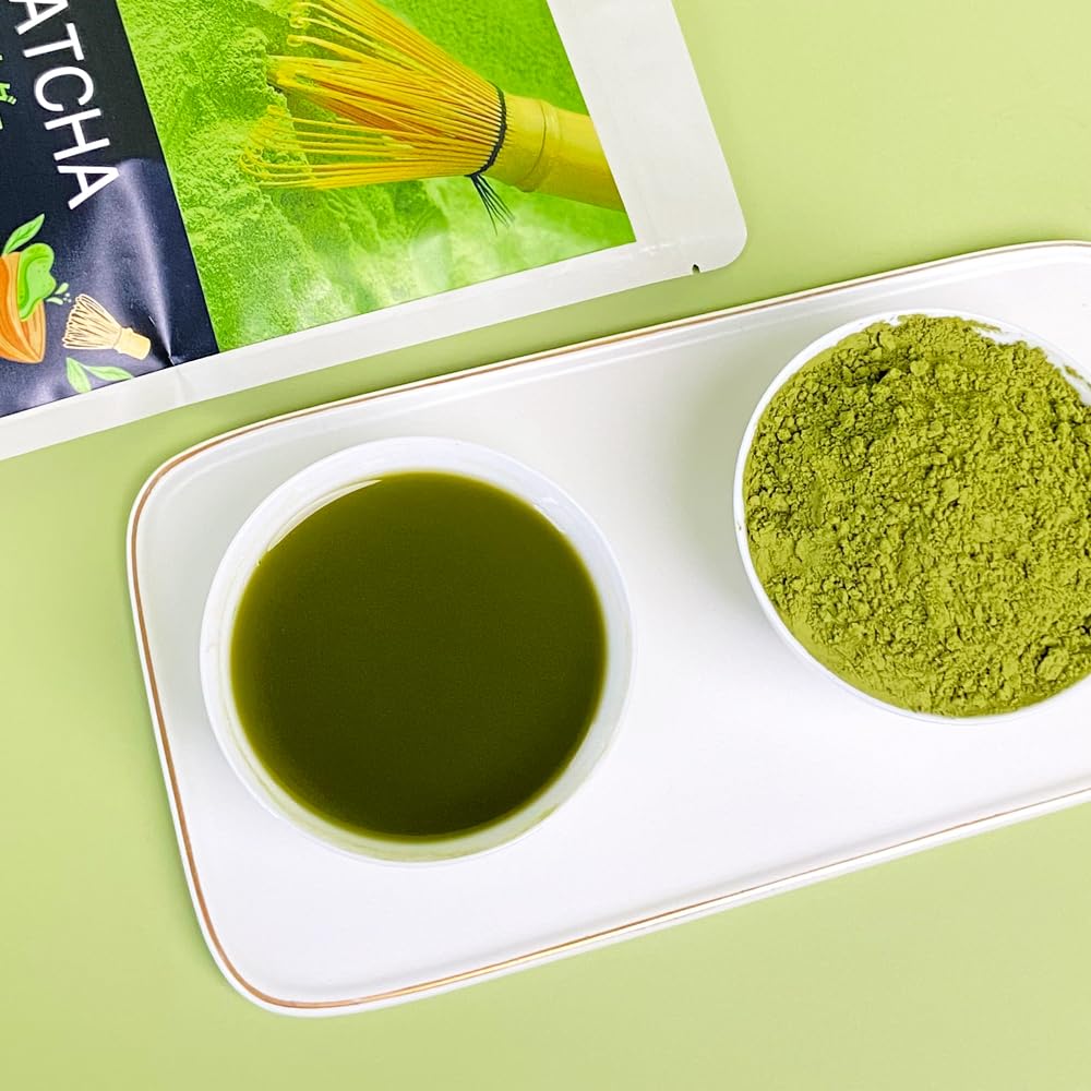 XIEJINJI Matcha Powder - 100g (3.52 oz) - Versatile Culinary Grade Green Tea Powder for Lattes, Baking, Smoothies & Desserts