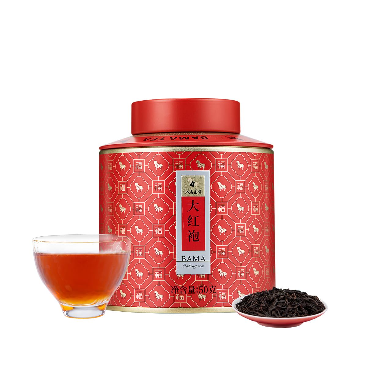 BAMATEA Premium Oolong Tea Da Hong Pao Big Red Robe Loose Leaf, 50g
