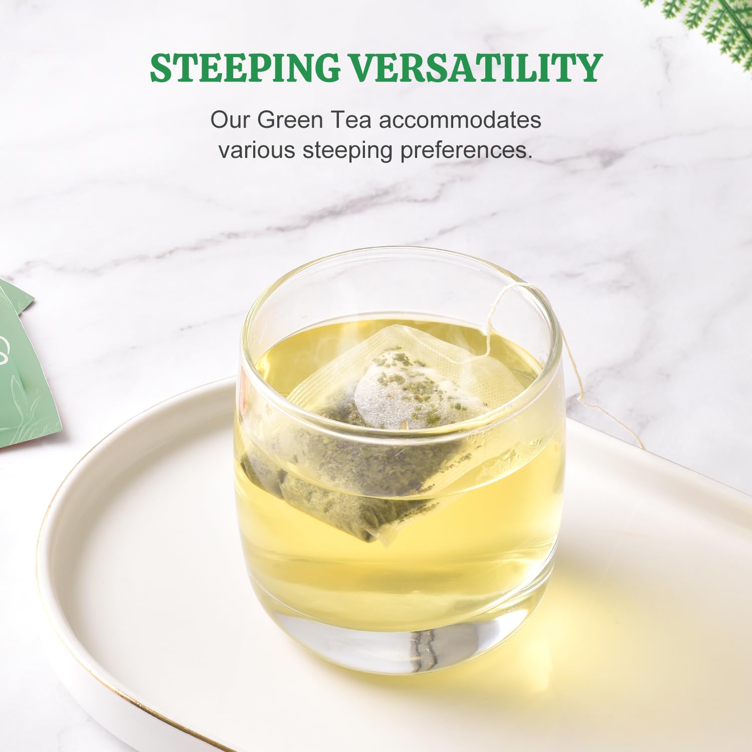 Soeos Green Tea, 6.3 oz (180g), 200 Tea Bags, Pack of 2, Refreshing and Fragrant, Sustainably Sourced, Ideal for Hot or Iced Tea, Long-Lasting Freshness