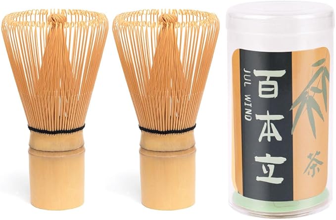 Matcha Whisk - 2-pack Bamboo matcha Whisk set, Handcrafted Traditional Japanese Chasen