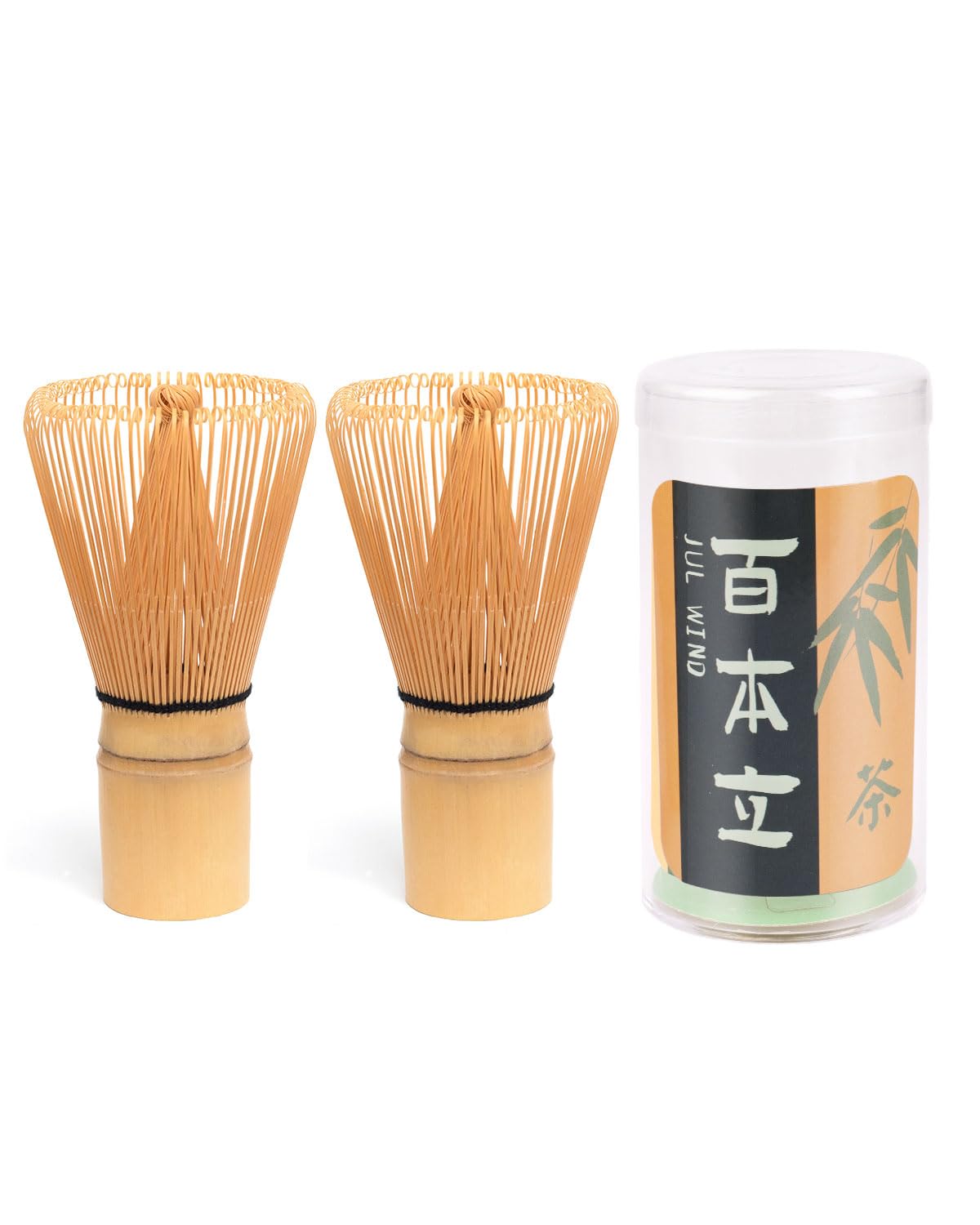 Matcha Whisk - 2-pack Bamboo matcha Whisk set, Handcrafted Traditional Japanese Chasen