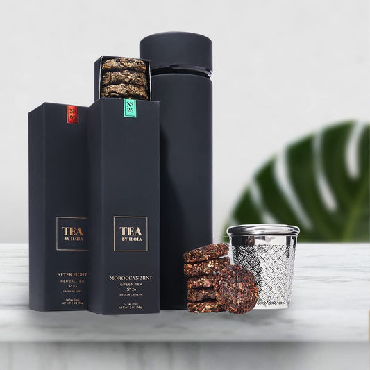 iLOLA Tea Disc Essentials Box Set | Oprah’s Favorite Things 2022 | Thermos, Infuser, Mint & Chocolate Organic Loose Leaf Probiotic Tea | Corporate Christmas Teacher Birthday Family Parent Employee Gift