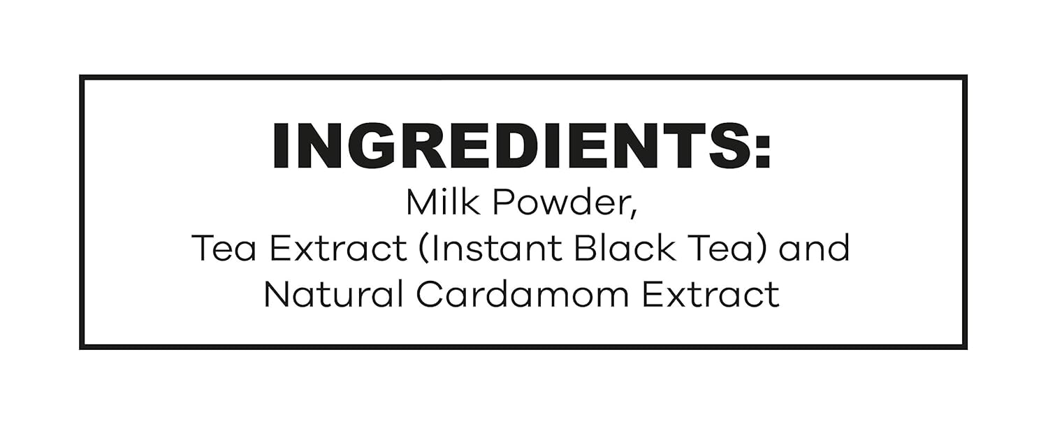 QuikTea Cardamom Unsweetened Chai Tea Latte – 10 Count, Bold Cardamom Flavor, Naturally Caffeine-Light, no preservatives, No Sugar Added – Just Add Hot Water