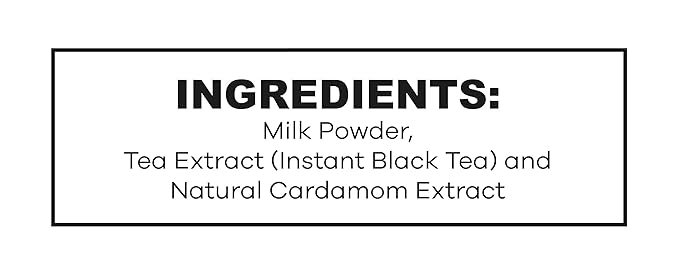 QuikTea Cardamom Unsweetened Chai Tea Latte – 10 Count, Bold Cardamom Flavor, Naturally Caffeine-Light, no preservatives, No Sugar Added – Just Add Hot Water