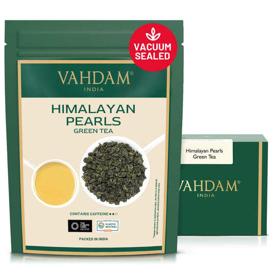 VAHDAM Himalayan Pearls Green Tea Loose Leaf (3.53oz|50+ Cups)Single Origin