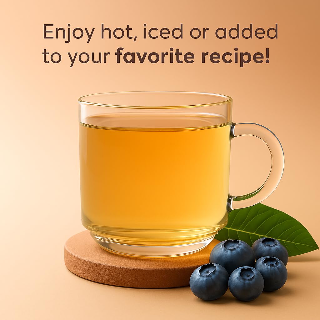 Waka Instant Green Tea Mix, Blueberry Flavored, Sugar-Free, 4.5 oz | Naturally Flavored, Unsweetened Concentrated Green Tea Powder, Makes up to 200 Hot or Iced Cups