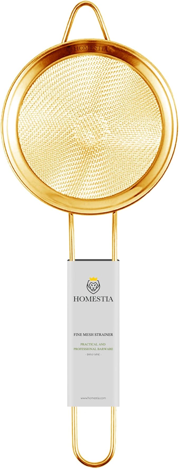Homestia Fine Mesh Strainer for Kitchen, 304 Stainless Steel Sieve Sifters Cocktail Strainer for Food, Tea, Oil, Noodles, Coffee, Juice, Flour