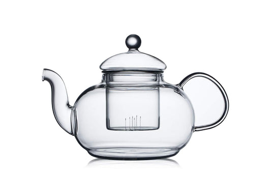 CnGlass 40.6oz/1200ml Glass Teapot with Removable Infuser,Stovetop Safe Tea Kettle,Blooming & Loose Leaf Tea Pot