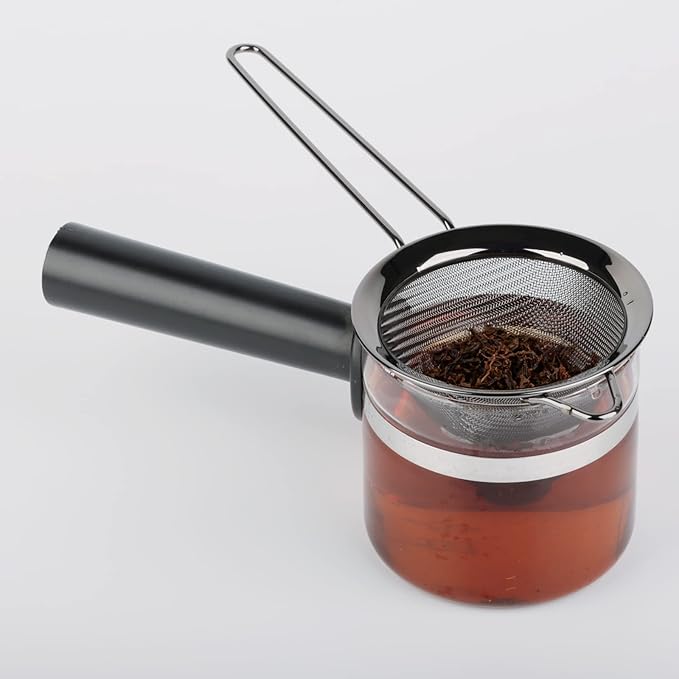 2 Pack Stainless Steel Small Food Strainer, Fine Mesh Sieve with Long Handle, Cocktail Strainer For Cocktails, Tea Herbs, Coffee & Drinks