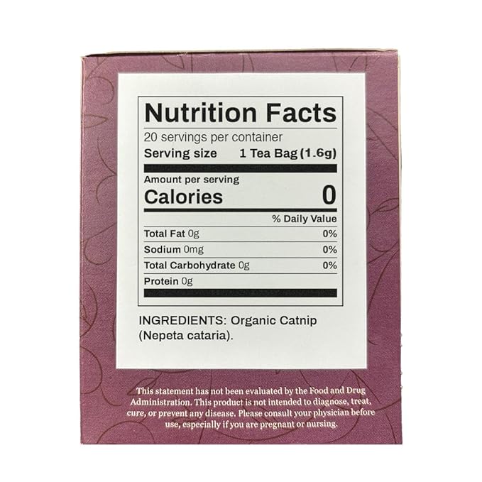 Organic Positively Botanicals Company, Catnip Herbal Tea Bags, 20 Count