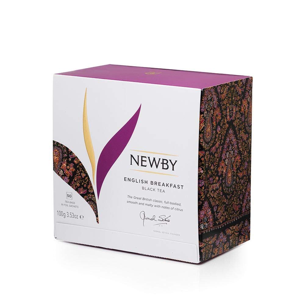 English Breakfast Tea – 50 Individually Wrapped Tea Bags – Bold & Full-Bodied Black Tea Blend by Newby Teas