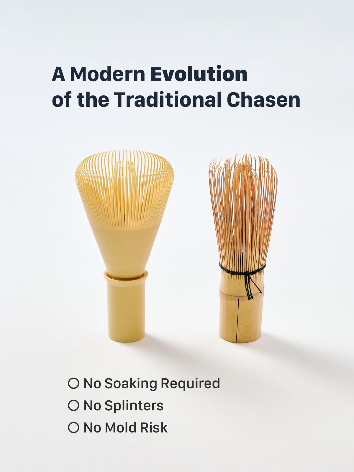SUITENDO Resin Matcha Whisk Made in Japan - Durable PP Chasen, Bamboo Whisk Alternative for Japanese Tea Ceremony & Daily