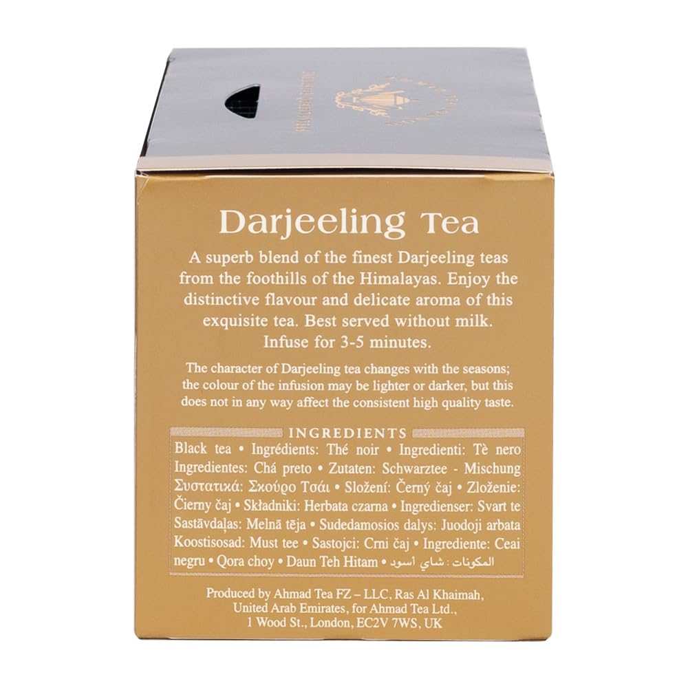 Ahmad Tea Black Tea, Darjeeling Teabags, 20 ct (Pack of 1) - Caffeinated & Sugar-Free