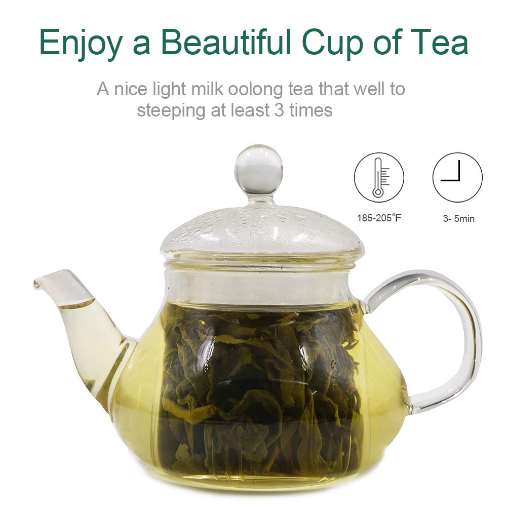 FullChea Milk Oolong Tea - Loose Leaf - Taiwan High Mountain Jin Xuan - Naturally Milky & Silky - 4oz / 113g
