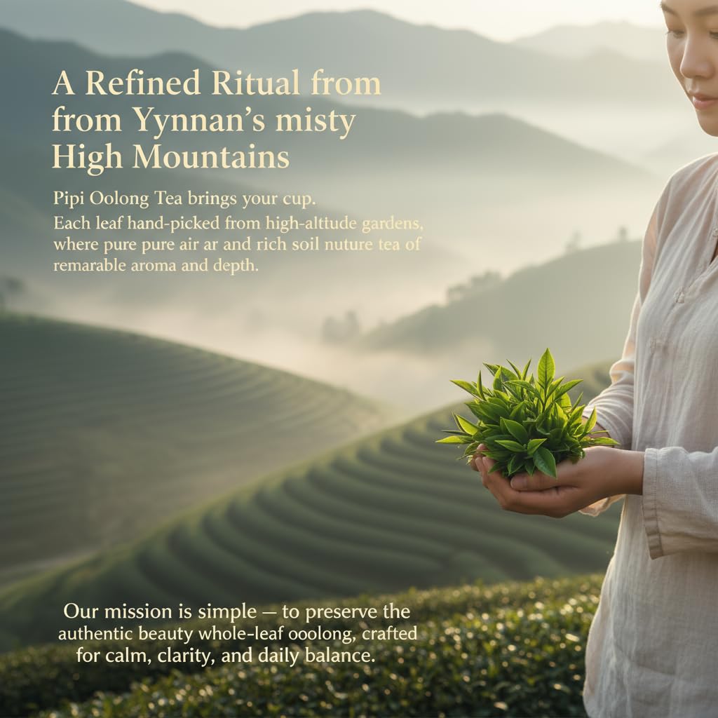 Pipiloong Oolong Tea – Premium Organic Yunnan Mountain Whole-Leaf Oolong | High-Altitude Grown Loose Leaf Tea | Smooth, Aromatic (1)