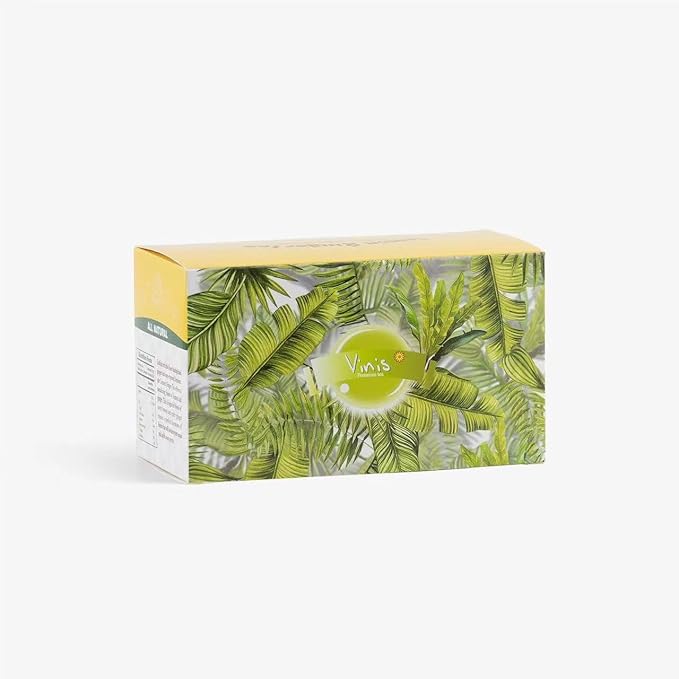 Vinis Lemon Ginger Herbal Tea, Caffeine Free, Support Healthy Digestion, 20 Tea Bags (1)