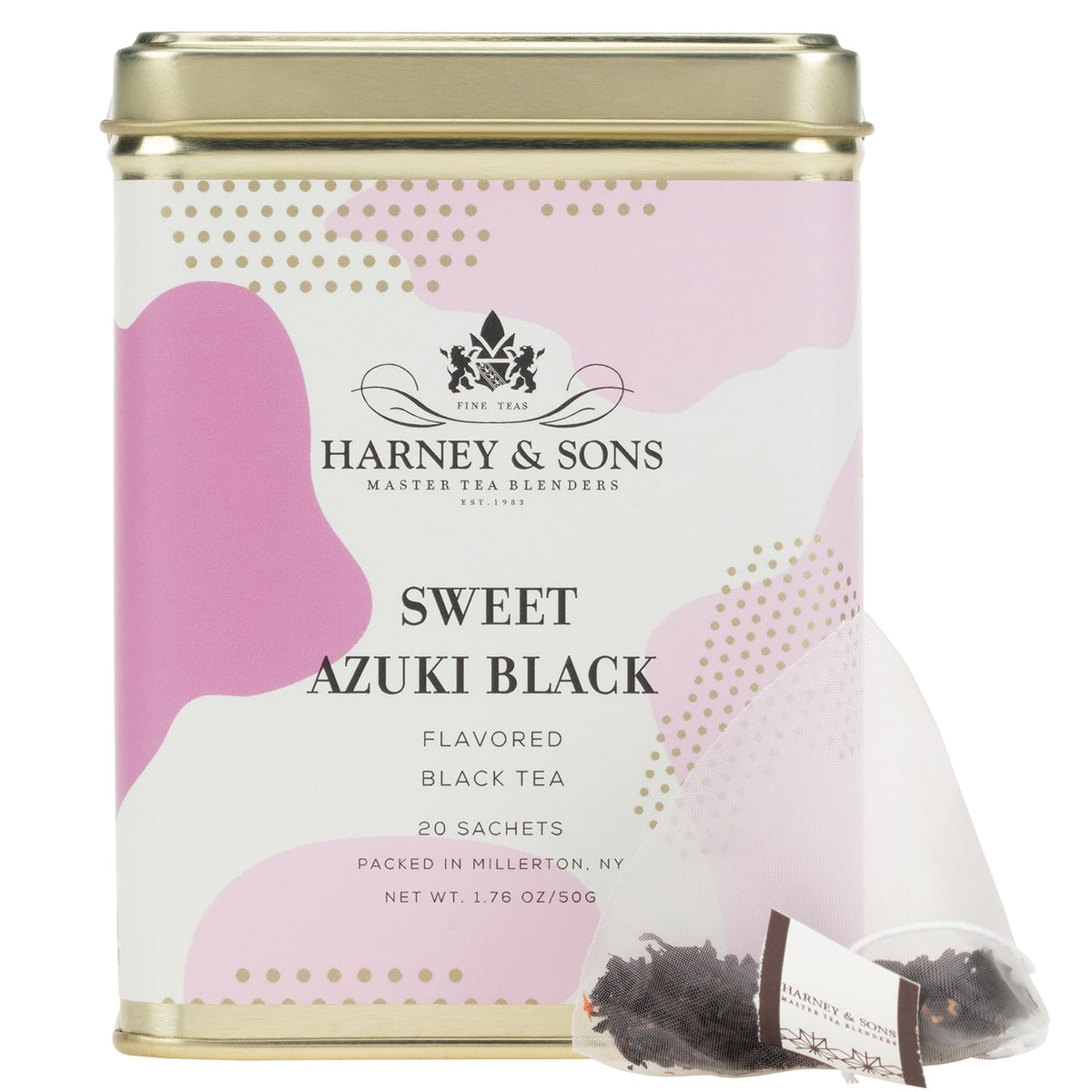 Harney & Sons Sweet Azuki Black Tea, 20 Sachets in Tin