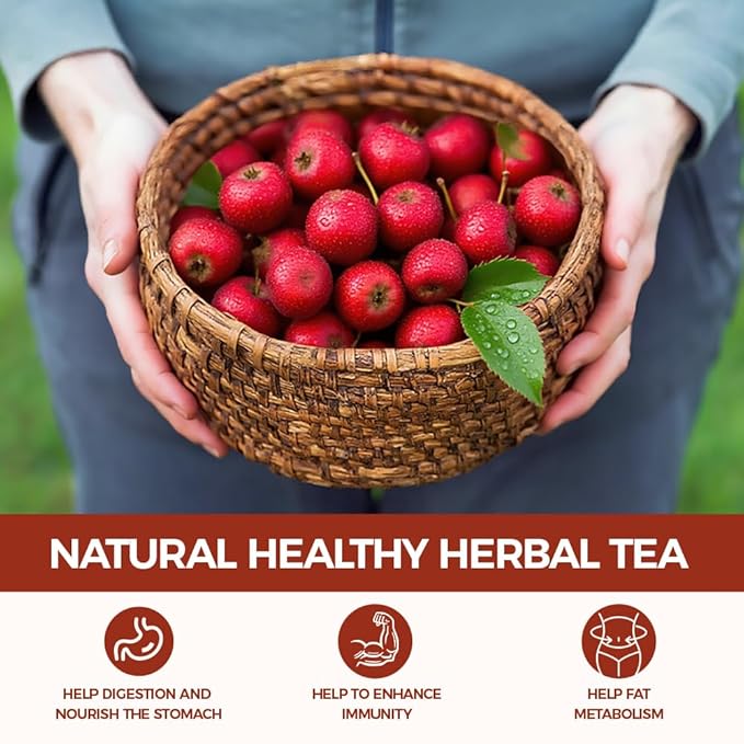 Wotiha Natural Hawthorn Berry Tea 120g – Premium Hawthorn Berries, Caffeine-Free, Additive-Free