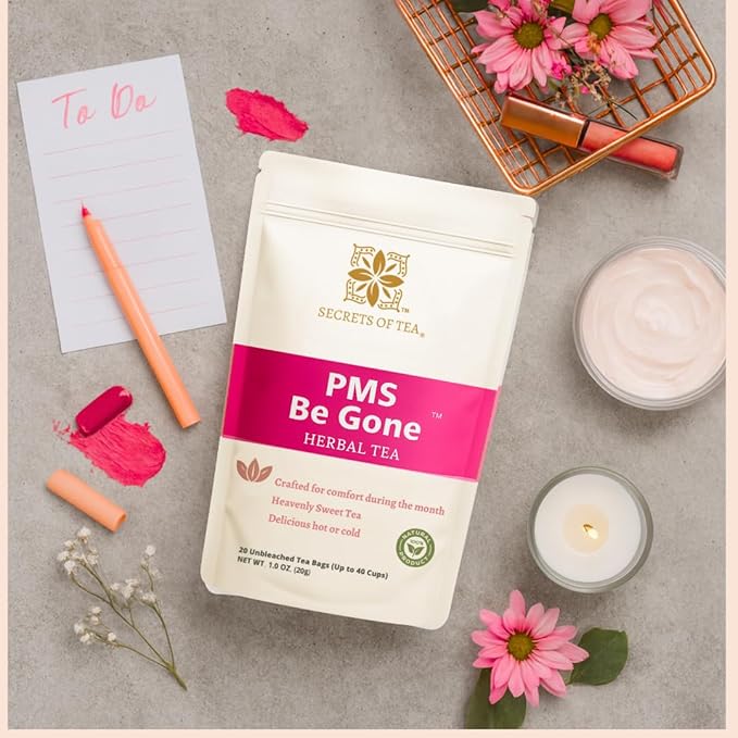 Secrets of Tea Herbal Tea – Herbal Caffeine-Free Blend for Women – Natural Support for Monthly Comfort, Relaxation & Balance – 20 Sachets
