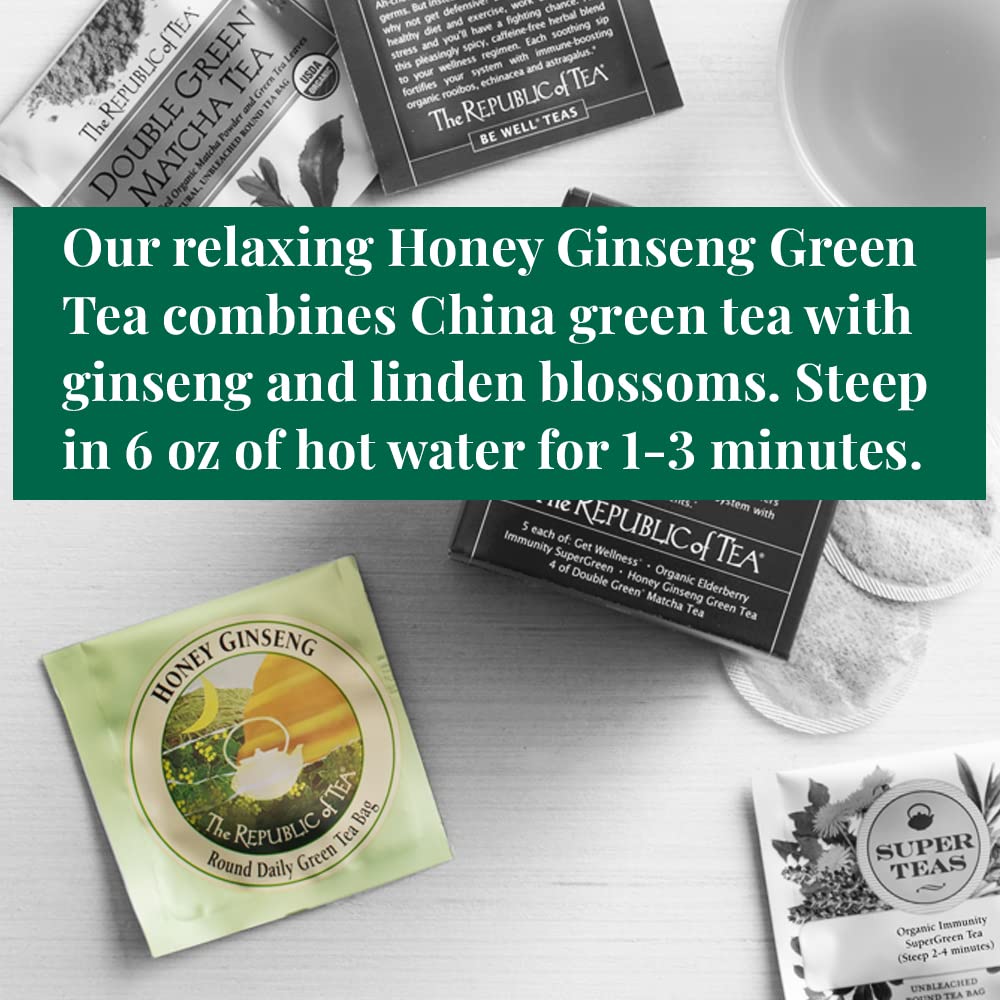 The Republic of Tea – Wellness Teas Assortment Gift (24 Individually Wrapped Tea Bags)