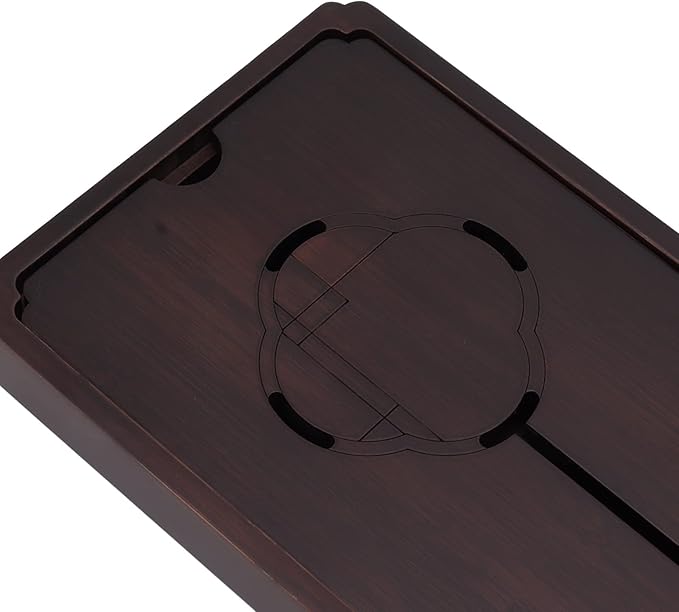 1Pcs Chinese Gongfu Table Box with Water Storage, Wooden Chinese Water Storage Drainage Tea Tray, Simple Decorative Household Tea Serving Tray(Large)