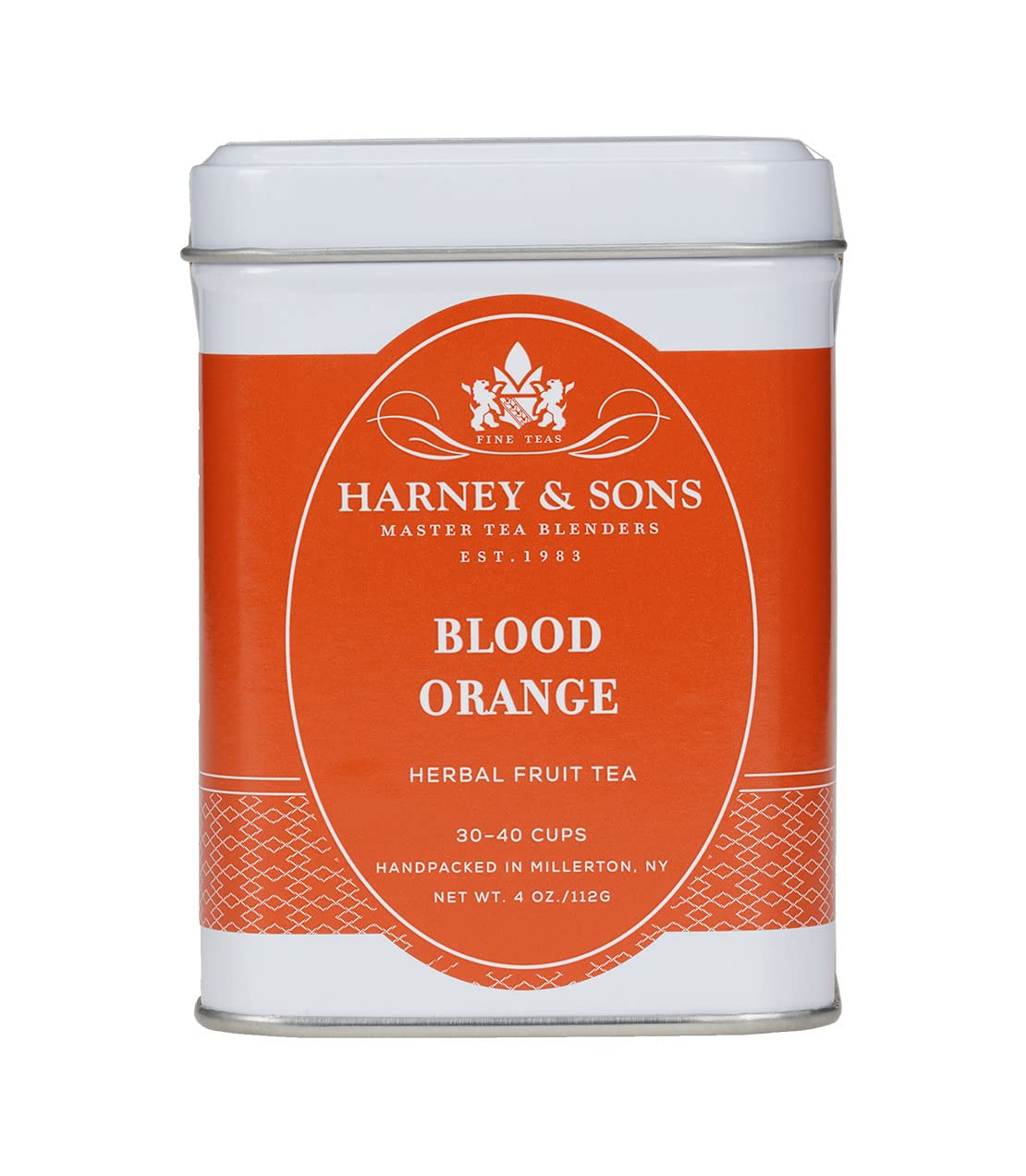 Harney & Sons Blood Orange Fruit Tea| 4 oz Loose Leaf Herbal Tea w Apple Pieces and Raspberry