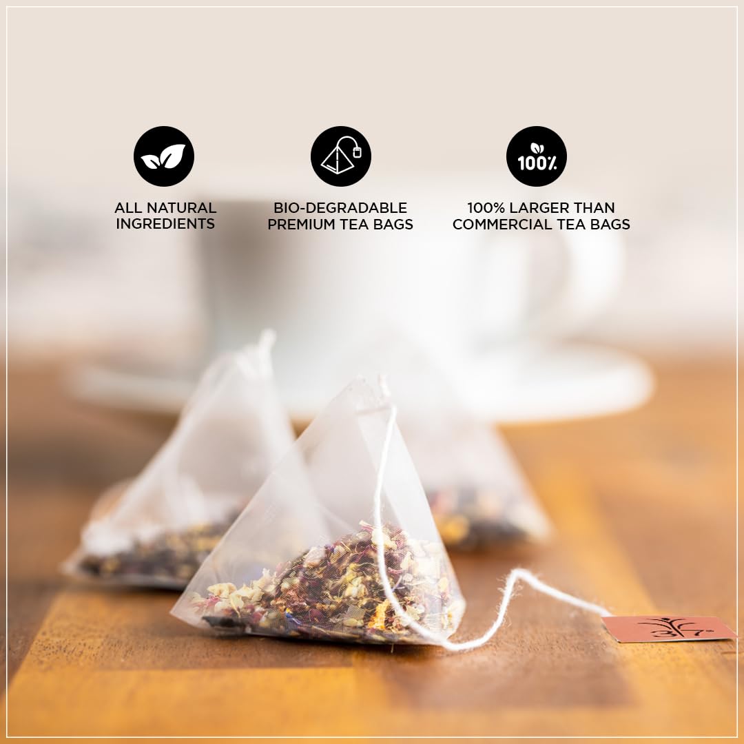 Brook37 Premium Assorted Tea Sampler Box - 8 Exquisite flavours | Natural Ingredients & Flavors | Tea Bag | Low Caffeine | Plastic Neutral Brand | Ideal Tea Gift Set