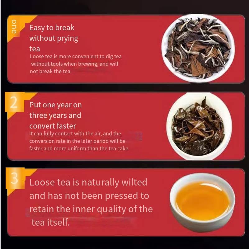 White Tea (100g) - Shou Mei Loose Leaf - Mellow Floral Aroma - Naturally Fermented & Sweet - Antioxidant Rich White Tea