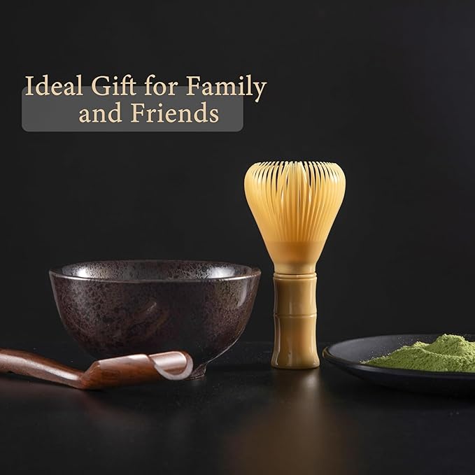Resin Matcha Whisk Traditional Japanese Chasen Matcha Tea Whisk Gifts for Tea Lovers Reusable Plastic Matcha Whisk for Authentic Tea Preparation (yellow)