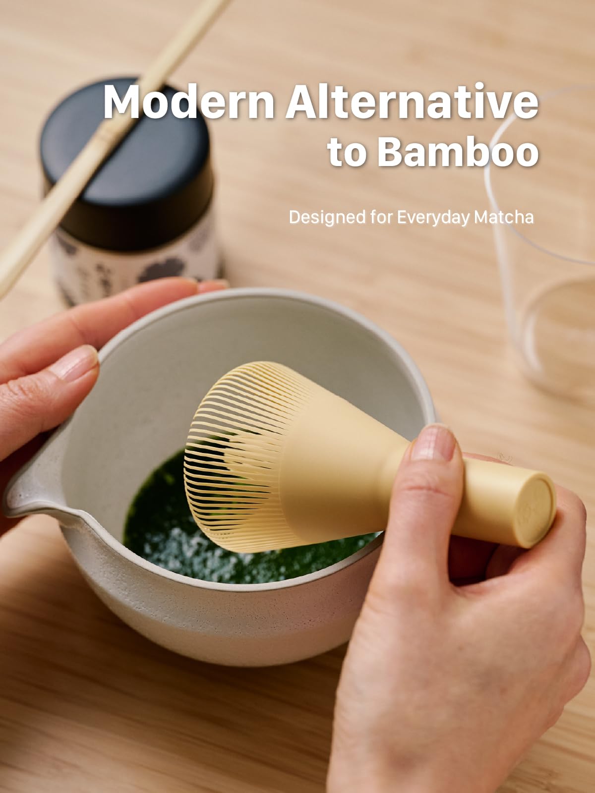SUITENDO Resin Matcha Whisk Made in Japan - Durable PP Chasen, Bamboo Whisk Alternative for Japanese Tea Ceremony & Daily