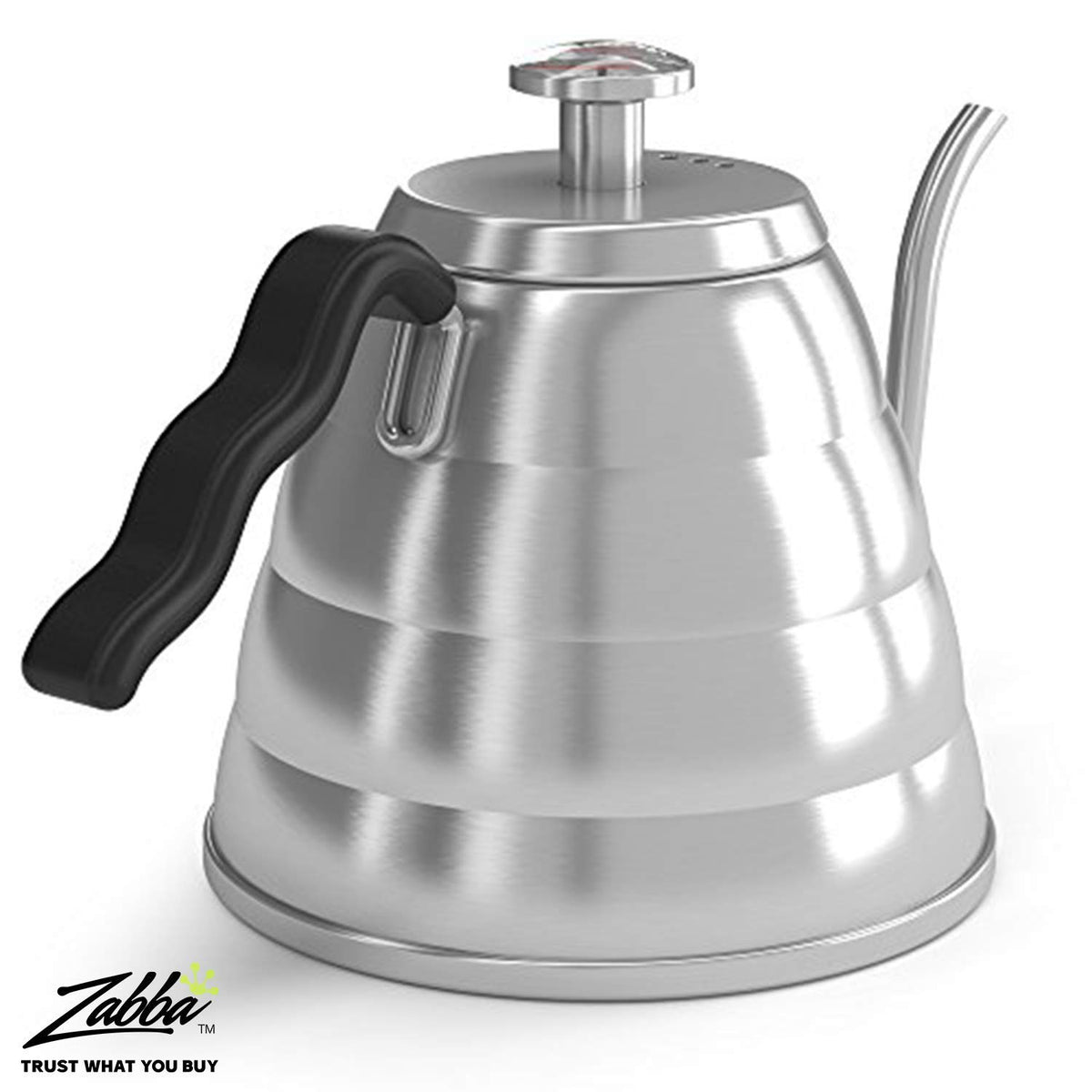 Coffee Gator Gooseneck Kettle with Thermometer - 34oz