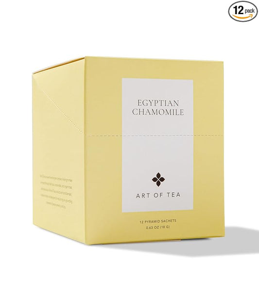 Art of Tea, Organic Egyptian Chamomile Tea Bags (Naturally Caffeine Free), 12 Count Sampler Box
