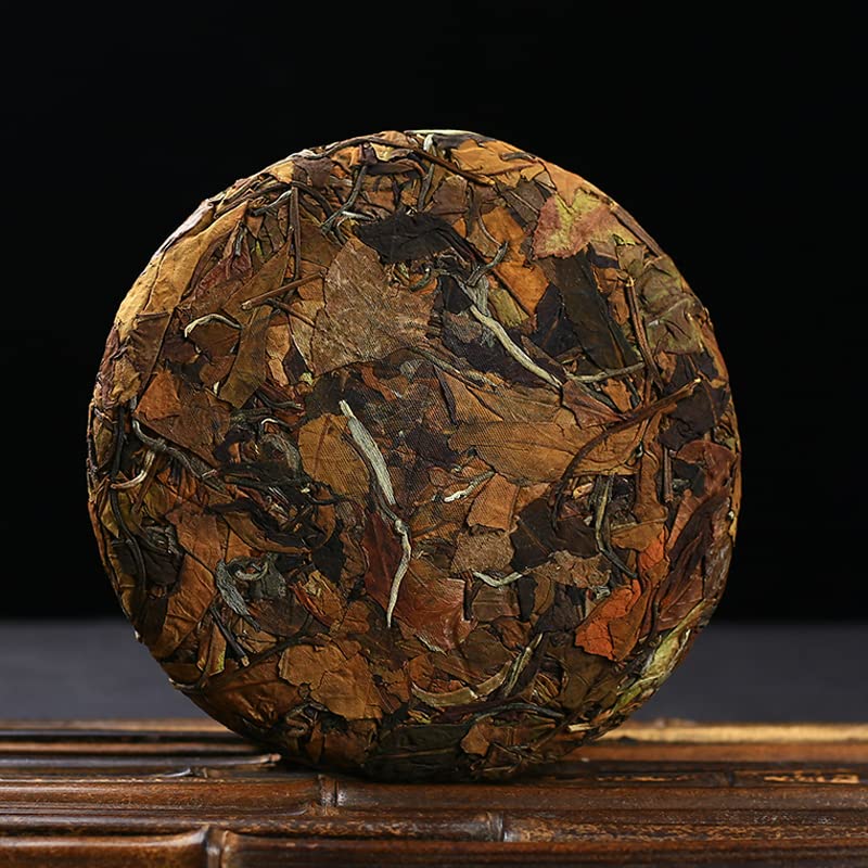 云南月光白茶2021yr Shou Mei Aged White Tea Cake- Yunnan White Tea - 200g/7oz (1)