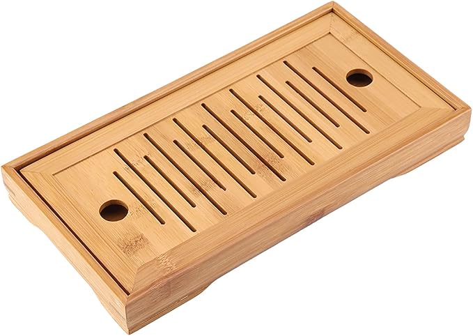 Acouto Chinese Tea Tray - 1Pc Tea Serving Tray Chinese GongFu Plate Home Table, GongFu Serving, Dinnerware & Serveware